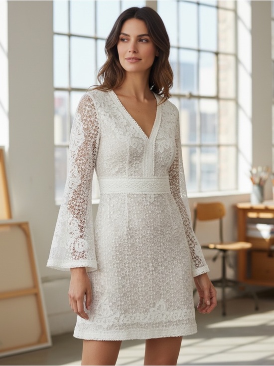 The Kooples Dresses & Skirts - THE KOOPLES Daisy Love Guipure & Emboidery Mini Dress in Ecro!